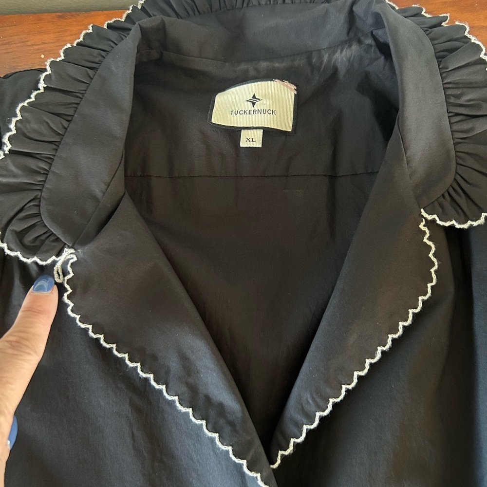 Tuckernuck Alice Dress is a black, elevated midi dress. - Picture 10 of 10